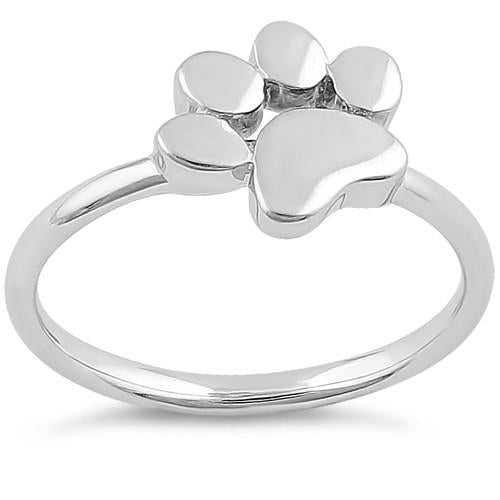 Sterling Silver Dog Paw Ring
