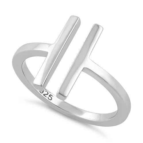 Sterling Silver Double Bar Ring