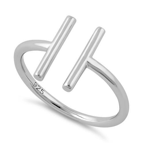 Sterling Silver Double Bar Ring