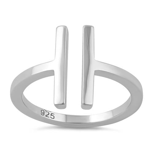 Sterling Silver Double Bar Ring