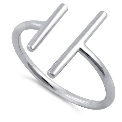 Sterling Silver Double Bar Ring