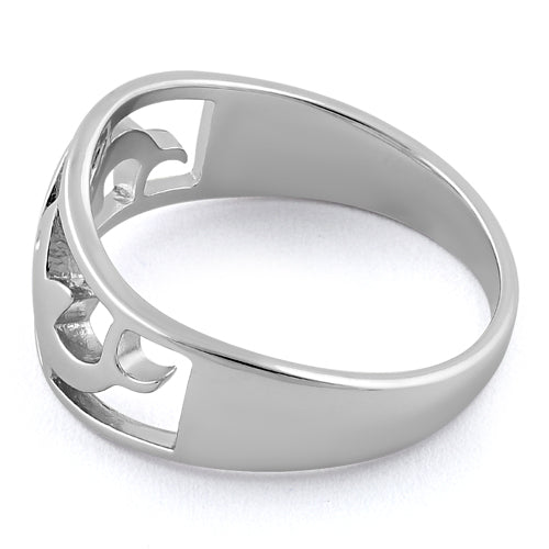 Sterling Silver Double Dolphin Ring