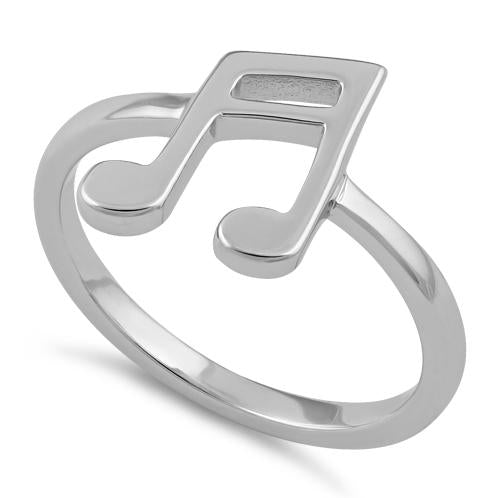 Sterling Silver Double Eighth Note Ring