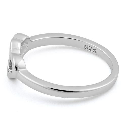 Sterling Silver Double Heart Ring