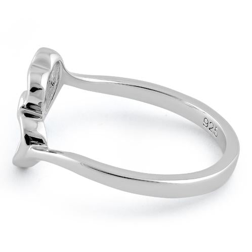 Sterling Silver Double Heart Ring