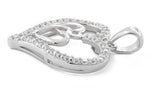 Sterling Silver Double Inside Heart CZ Pendant