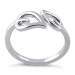 Sterling Silver Double Leaf Ring
