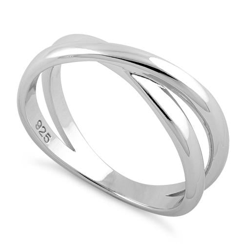 Sterling Silver Double Overlapping Ring