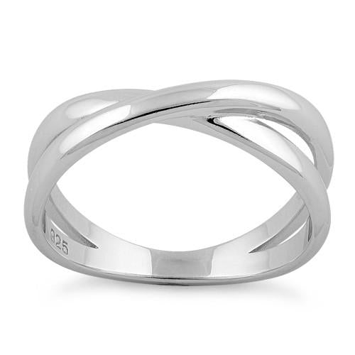 Sterling Silver Double Overlapping Ring for Sale - Dreamland Jewelry Sterling Silver Double Overlapping Ring for Sale - Dreamland Jewelry