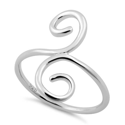 Sterling Silver Double Swirl Ring