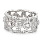 Sterling Silver Elegant Eternity Pave CZ Ring
