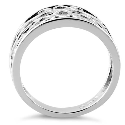 Sterling Silver Elegant Flower Ring