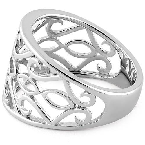 Sterling Silver Elegant Flower Ring