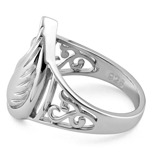 Sterling Silver Elegant Swan Ring for Sale