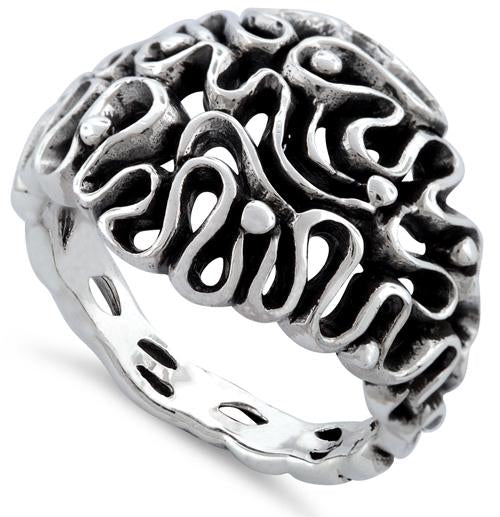 Sterling Silver Elegant Swirl Ring