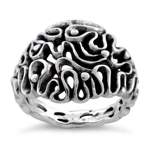 Sterling Silver Elegant Swirl Ring