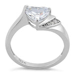 Sterling Silver Elegant Trillion Cut CZ Ring