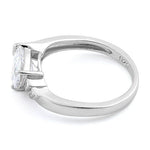 Sterling Silver Elegant Trillion Cut CZ Ring