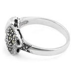 Sterling Silver Elephant Marcasite Ring