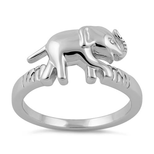 Sterling Silver Elephant Ring