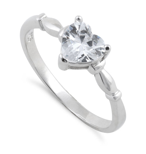 Sterling Silver Engagement CZ Ring