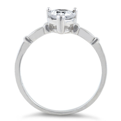 Sterling Silver Engagement CZ Ring