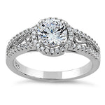 Sterling Silver Engagement CZ Ring
