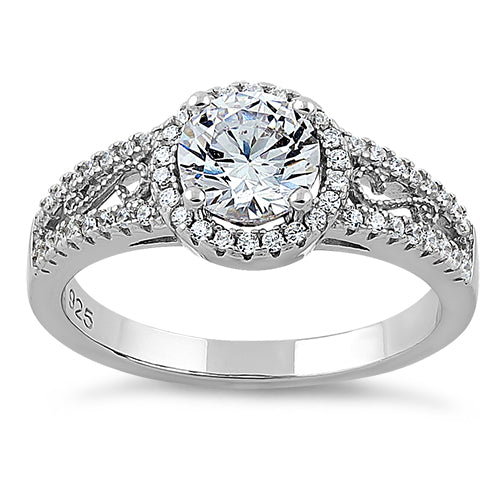 Sterling Silver Engagement CZ Ring