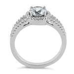 Sterling Silver Engagement CZ Ring