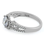 Sterling Silver Engagement CZ Ring