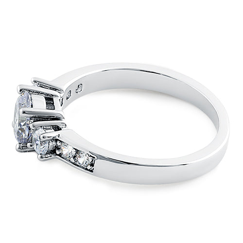 Sterling Silver Engagement CZ Ring
