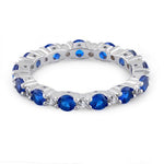 Sterling Silver Eternity Blue Spinel CZ Ring
