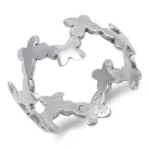 Sterling Silver Eternity Butterfly Ring