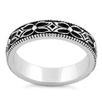 Sterling Silver Eternity Flower Band Ring
