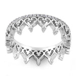 Sterling Silver Eternity Heart CZ Ring