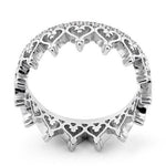 Sterling Silver Eternity Heart CZ Ring