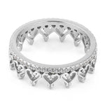 Sterling Silver Eternity Heart CZ Ring