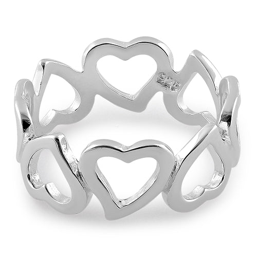 Sterling Silver Eternity Heart Ring