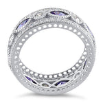 Sterling Silver Purple CZ Eternity Ring