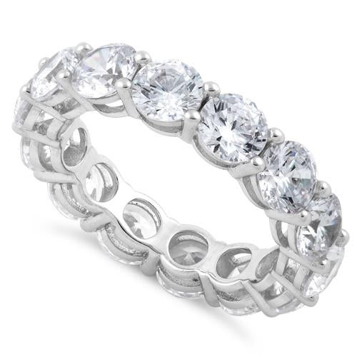 Sterling Silver Eternity Round CZ Ring