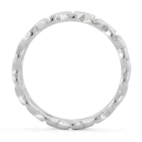 Sterling Silver Eternity X Ring