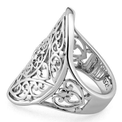 Sterling Silver Extravagant Flower Vines Ring