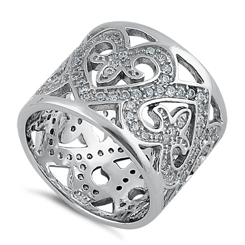 Sterling Silver Extravagant Heart CZ Ring