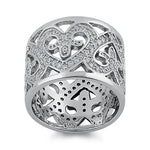 Sterling Silver Extravagant Heart CZ Ring