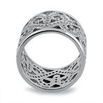 Sterling Silver Extravagant Heart CZ Ring