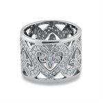 Sterling Silver Extravagant Heart CZ Ring