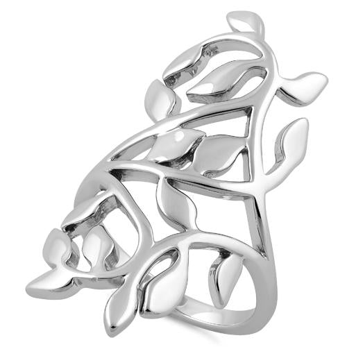 Sterling Silver Extravagant Leaves Ring