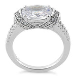 Sterling Silver Extravagant Oval CZ Ring