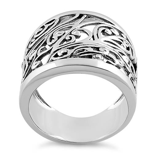 Sterling Silver Extravagant Vines Ring