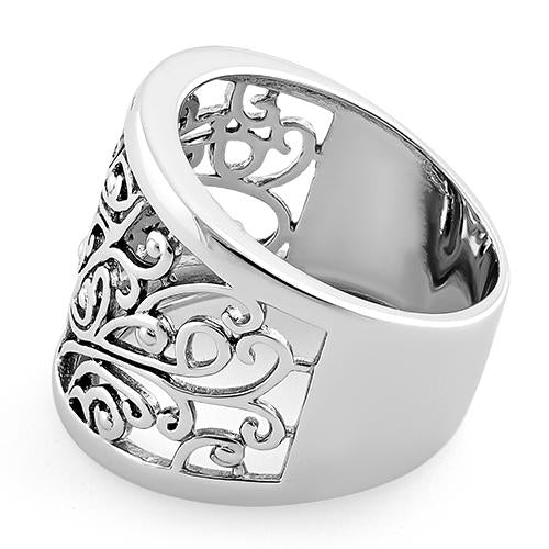 Sterling Silver Extravagant Vines Ring